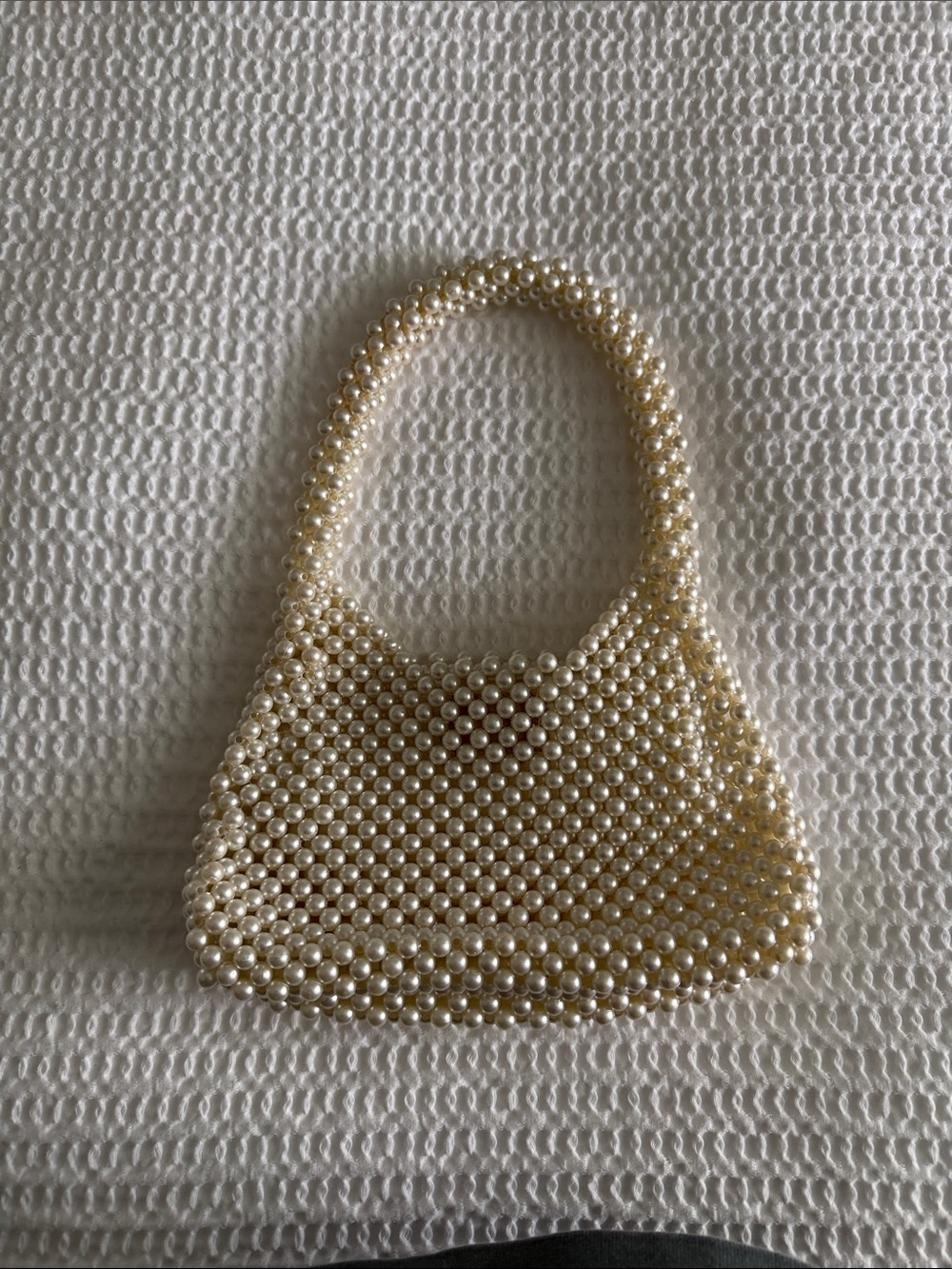 Target Pearl Beaded Cream Mini Handbag